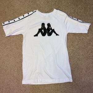 Kappa White and Black Short Sleeve Tee